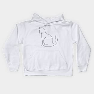 minimalistic the cat's meow Kids Hoodie